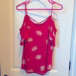 NWT STITCH FIX Cold shoulder flower coral blouse